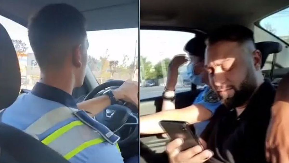 Imagini halucinante! Polițiști români, bătaia de joc a interlopilor chiar în mașina Poliției: „Fă stânga acolo, boss!”