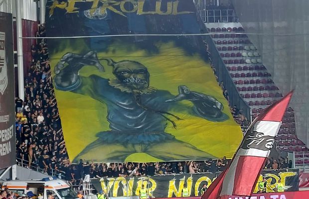Galeria Petrolului, scenografie rasistă la derby-ul cu Rapid: „Coșmarul vostru” » Cum au răspuns giuleștenii