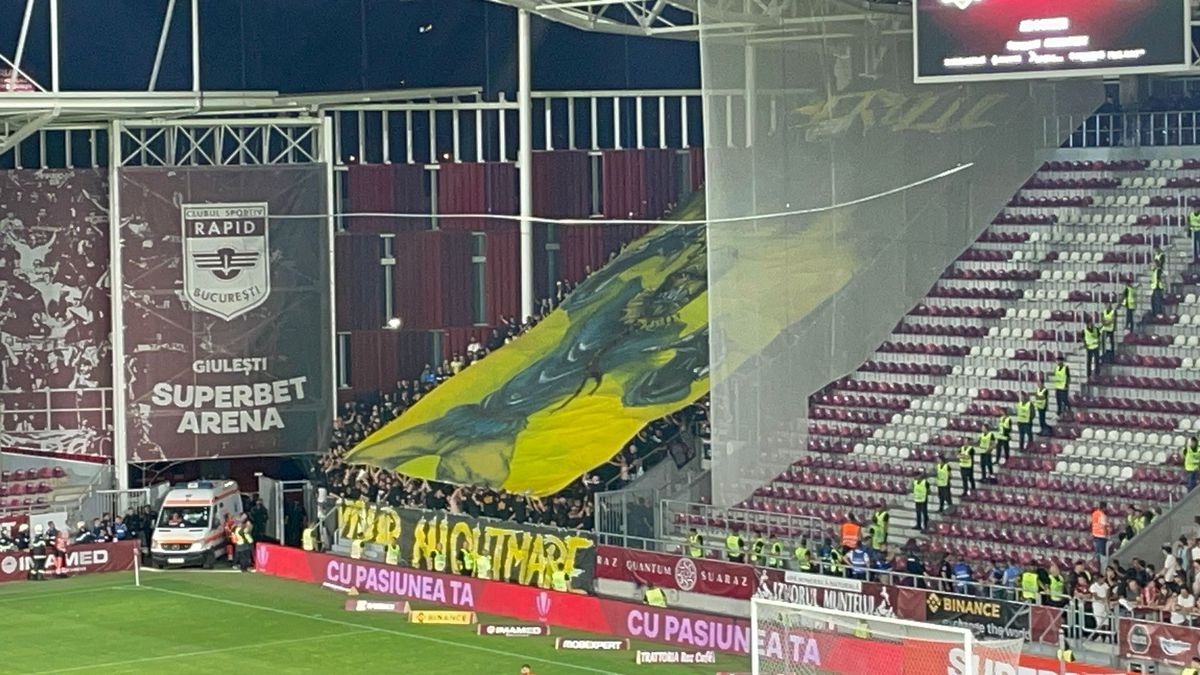 Galeria Petrolului, scenografie rasistă la derby-ul cu Rapid: „Coșmarul vostru” » Cum au răspuns giuleștenii