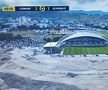 Spectacol lângă excavatoare în prima ligă » Imagini inedite dintr-un meci cu 6 goluri