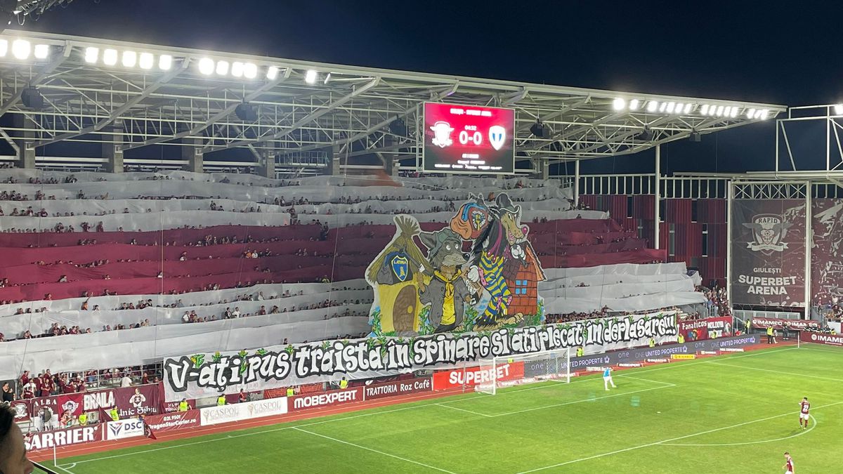 Galeria Petrolului, scenografie rasistă la derby-ul cu Rapid: „Coșmarul vostru” » Cum au răspuns giuleștenii