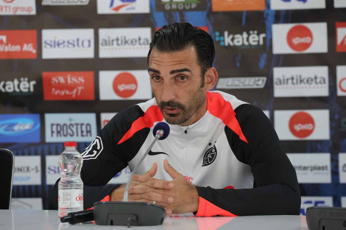 Conferința lui Charalambous și Adrian Șut înainte de Drita - FCSB