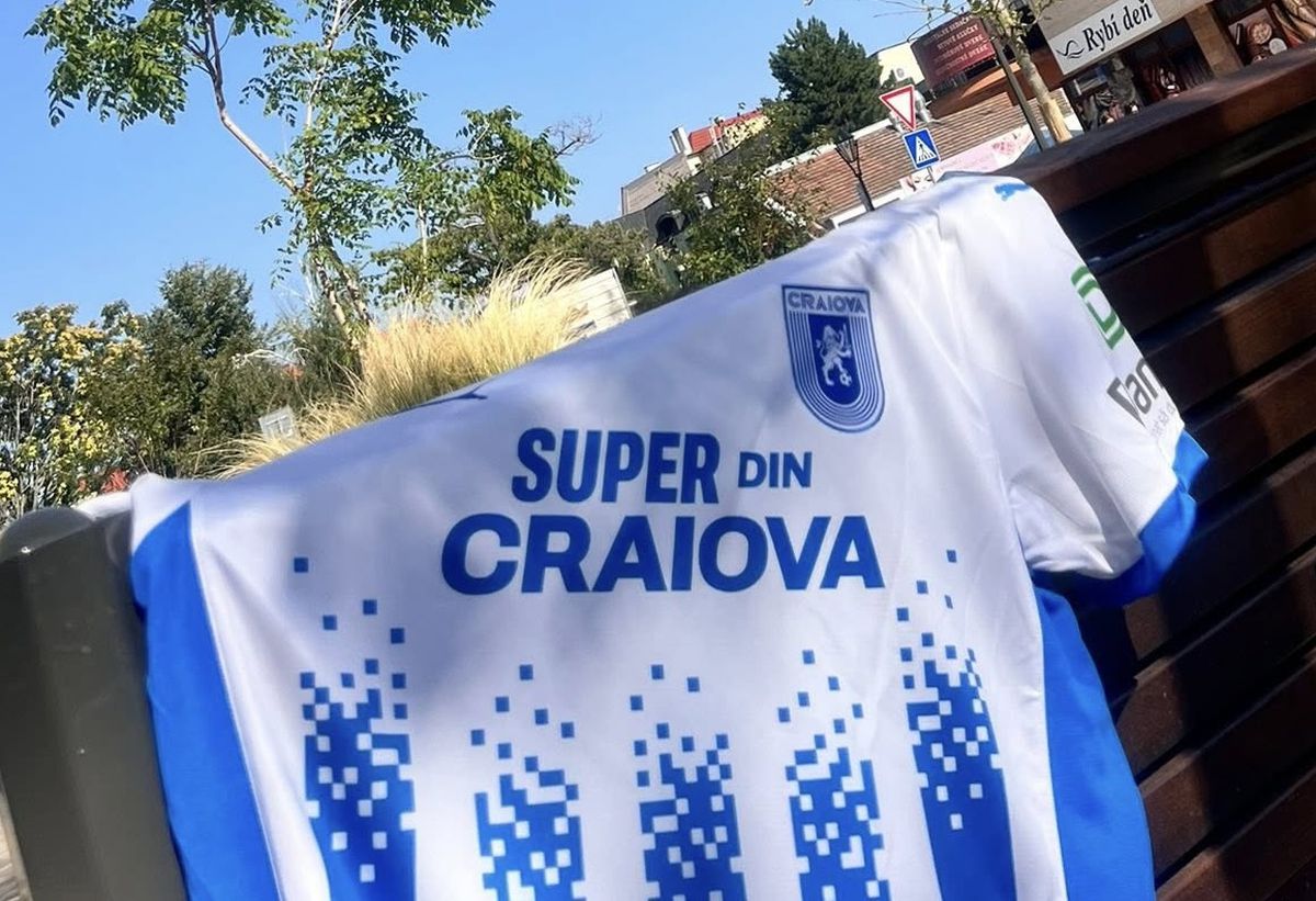 Schimbare pe echipamentul Universității Craiova pentru returul cu Spartak Trnava » Cum vor arăta tricourile