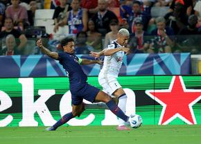 PSG - Tottenham, Supercupa Europei. Richarlison, prima mare ocazie a meciului