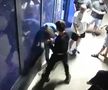 Captură de pe înregistrarea video, în care Renato Nica îl lovește violent pe Bogdan Sava, pe o stradă din Bacău