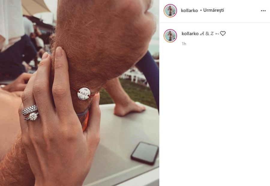Fotografia postată de Zuzana, de la piscină, cu ea și Nemec