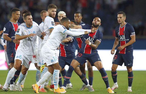 FOTO Pumni în PSG - Marseille! Neymar, eliminat! 5 cartonașe roșii și 10 minute de prelungire într-un final nebun