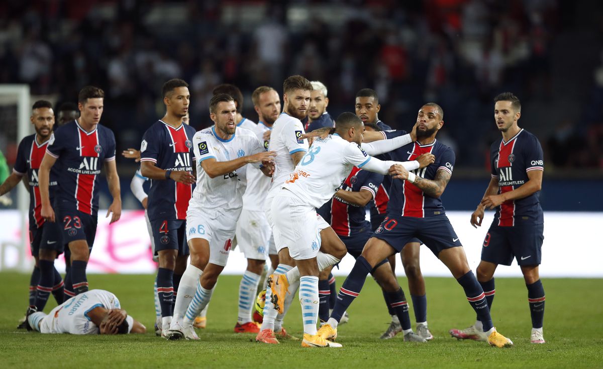 FOTO Pumni în PSG - Marseille! Neymar, eliminat! 5 cartonașe roșii și 10 minute de prelungire într-un final nebun