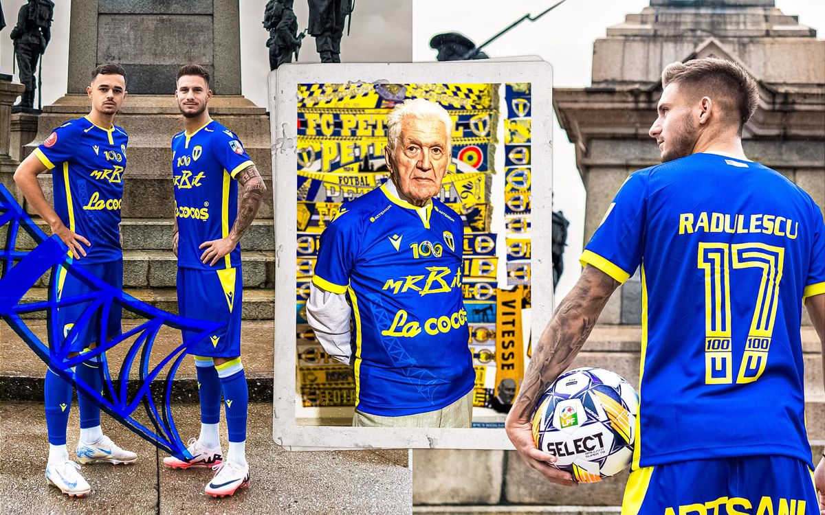 Echipament spectaculos pentru Petrolul, la sărbătorirea a 100 de ani de la înființarea clubului » Ce apare pe tricouri