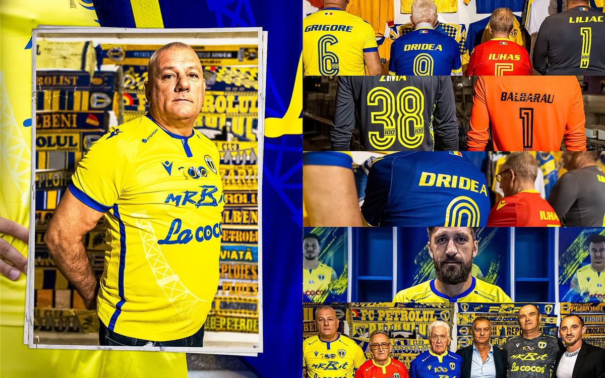 Echipament spectaculos pentru Petrolul, la sărbătorirea a 100 de ani de la înființarea clubului » Ce apare pe tricouri