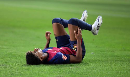 Lamine Yamal e în pericol să lipsească Barcelonei în partida de mâine cu Valencia / Foto: Imago