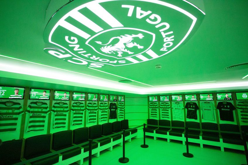 Cadru din vestiarul de acasă al stadionului „José Alvalade” din Lisabona / FOTO: Ionuţ Iordache (GSP)