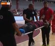 Aissatou Kouyate, accidentare în Rapid - Vâlcea / FOTO: Captură @Pro Arena