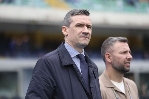 Directorul sportiv Marco Ottolini și mâna sa dreaptă de la Genoa, Răzvan Raț / Foto: Imago