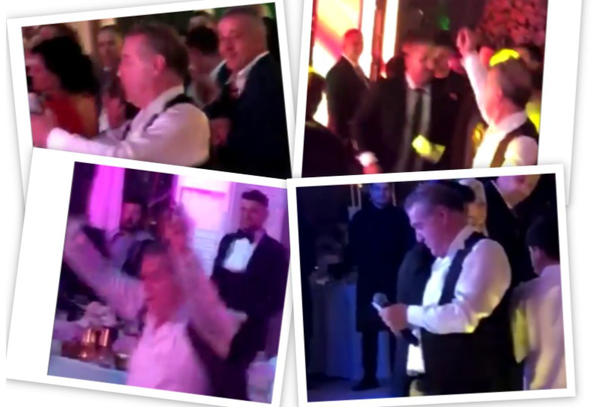 VIDEO Imaginile anului în România! Gigi Becali a făcut show la nunta Teodorei: a aruncat cu sute de bancnote și, la final, fiecare ospătar a stat la coadă pentru 200 de euro