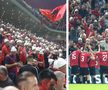 Fanii albanezi au creat o atmosferă specială joi seară, în timpul victoriei cu Cehia, scor 3-0, una care duce naționala pregătită de Sylvinho mai aproape de Campionatul European.
