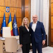Nadia Comăneci, în biroul lui Ilie Bolojan/ foto: gov.ro