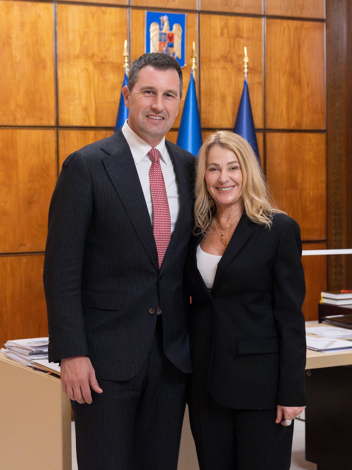 Nadia Comăneci, în biroul lui Ilie Bolojan