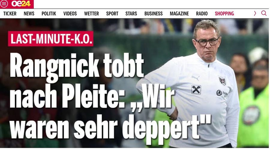 Ce au scris austriecii după înfrângerea de la București: „Ce amar! Austria irosește prima minge de meci”