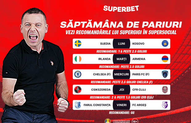 Săptămâna de pariuri începe în SuperSocial