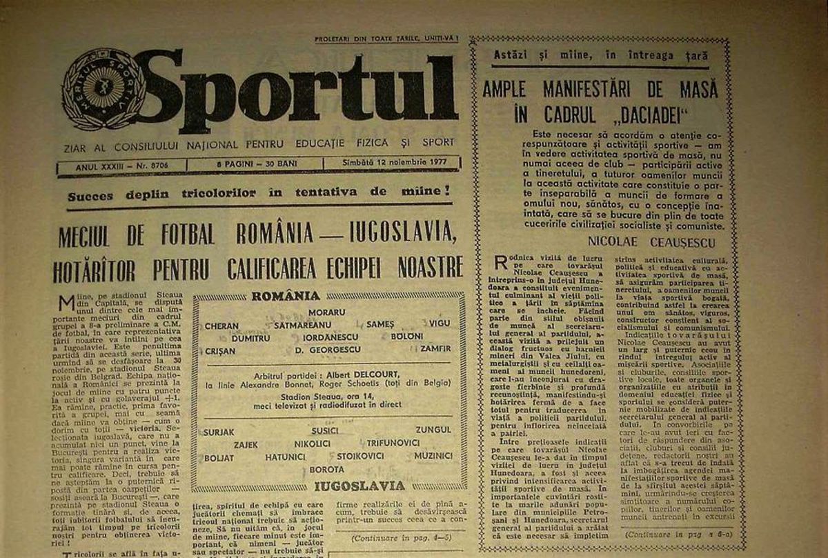 RETRO GSP. 43 de ani de la România - Iugoslavia 4-6, cel mai suspect meci din istoria naționalei: „O fi fost blat, nu pot băga mâna-n foc. Dar Piști a făcut echipa muci!”