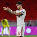 Dominik Szoboszlai, cel mai bun jucător maghiar, a calificat Ungaria, la doar 20 de ani, la al doilea turneu final continental consecutiv, după 2-1 cu Islanda. Foto: Guliver/GettyImages