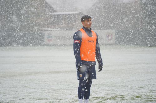 Alexandru Musi // Naționala U20, antrenament în zăpadă/ foto FRF.ro