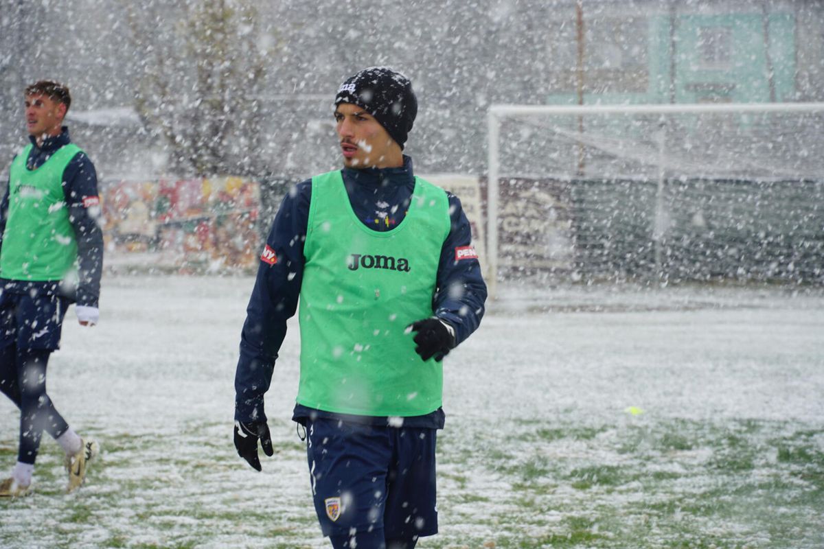 Naționala U20, antrenament în zăpadă