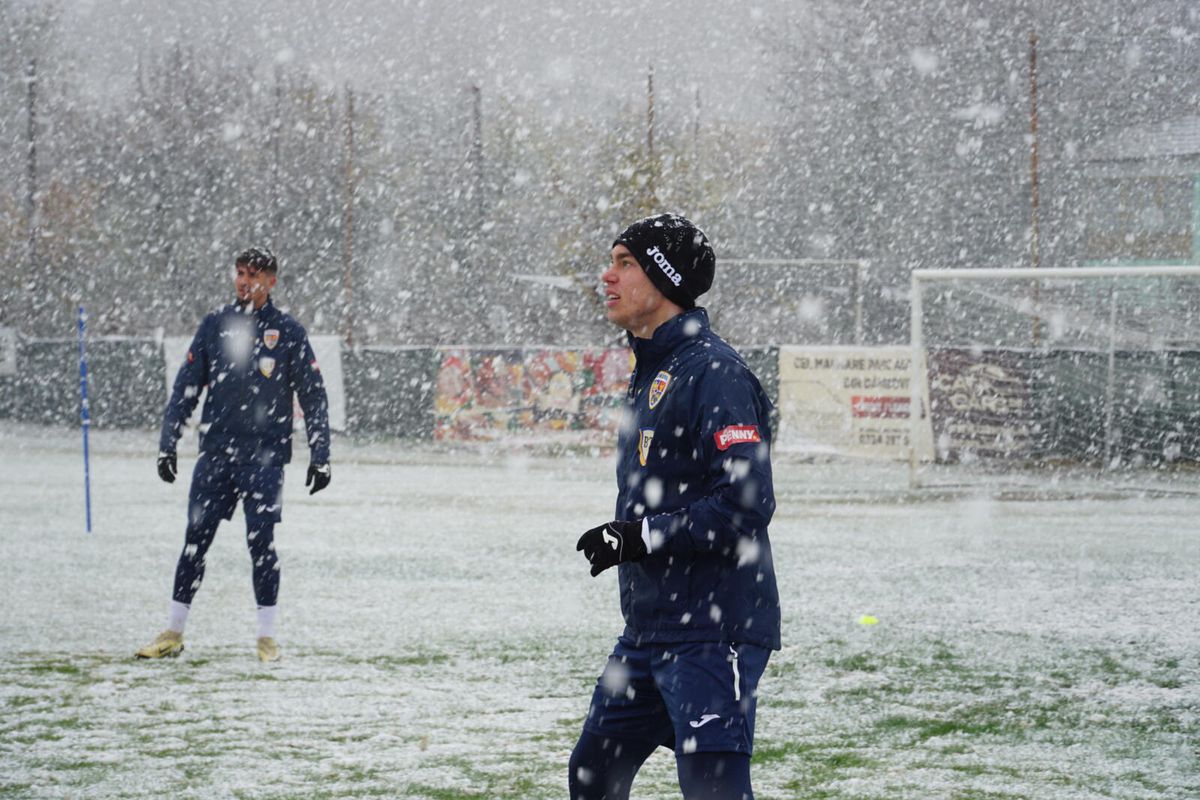 Naționala U20, antrenament în zăpadă