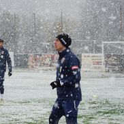 Eduard Radaslavescu // Naționala U20, antrenament în zăpadă/ foto FRF.ro