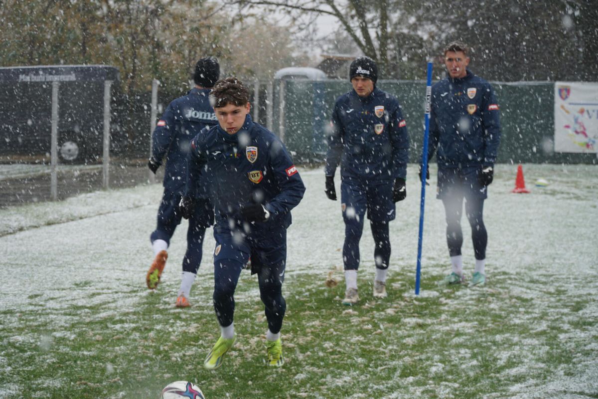 Naționala U20, antrenament în zăpadă