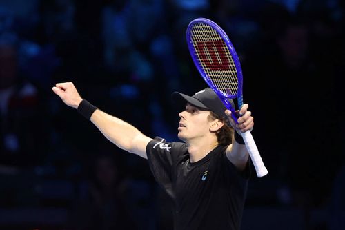 Alex de Minaur sărbătorind victoria în grupă la ATP Finals Foto: Imago Images