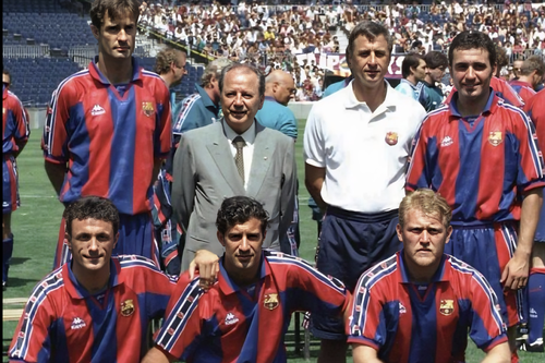 Kodro, primul din stânga, alături de Cruyff, Hagi, Popescu, Figo și Prosinecki