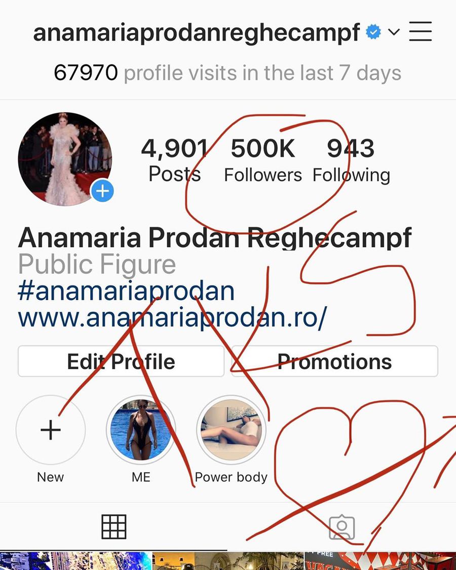 Anamaria Prodan a ajuns la 500.000 de urmăritori pe Instagram » Ce a postat imediat după + Câți oameni i-au vizitat profilul în ultima săptămână
