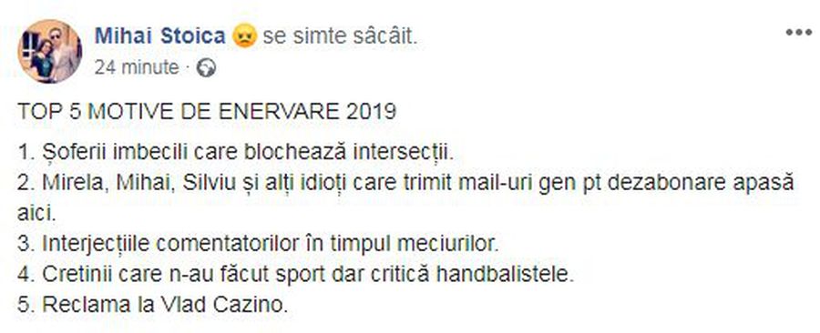 FCSB // Mihai Stoica se ia de toată lumea la final de an: „Top 5 motive de enervare: interjecțiile comentatorilor în timpul meciurilor”