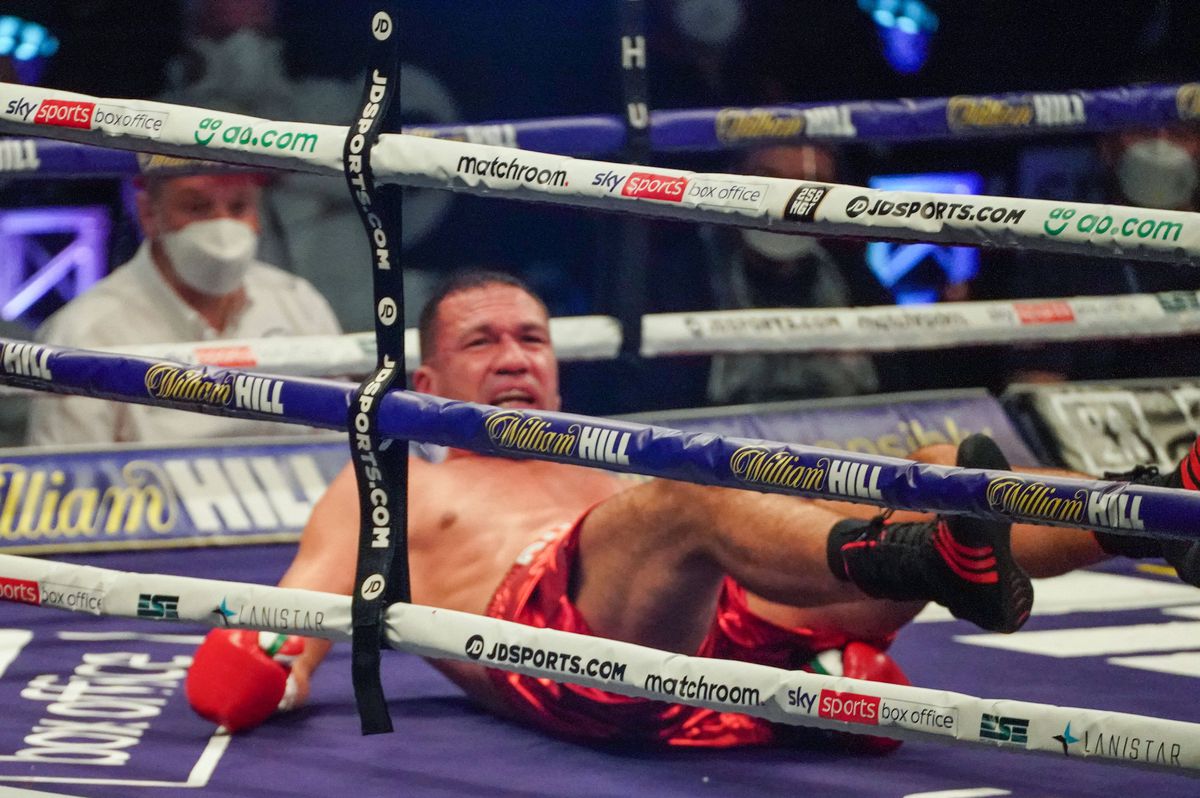 VIDEO + FOTO Anthony Joshua, KO devastator în meciul cu Kubrat Pulev! Cine l-a provocat imediat după: „A făcut pe el în direct la TV”