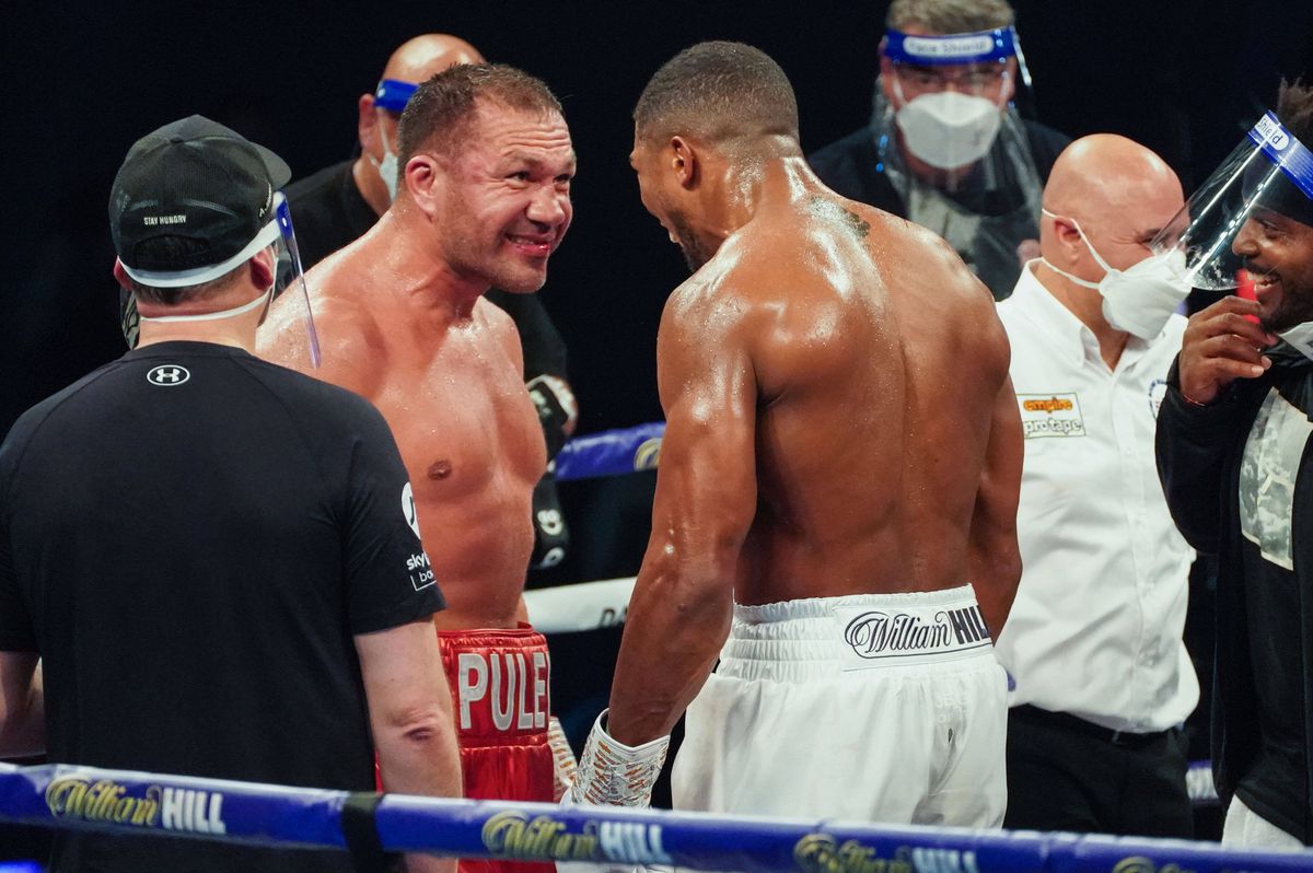 VIDEO + FOTO Anthony Joshua, KO devastator în meciul cu Kubrat Pulev! Cine l-a provocat imediat după: „A făcut pe el în direct la TV”