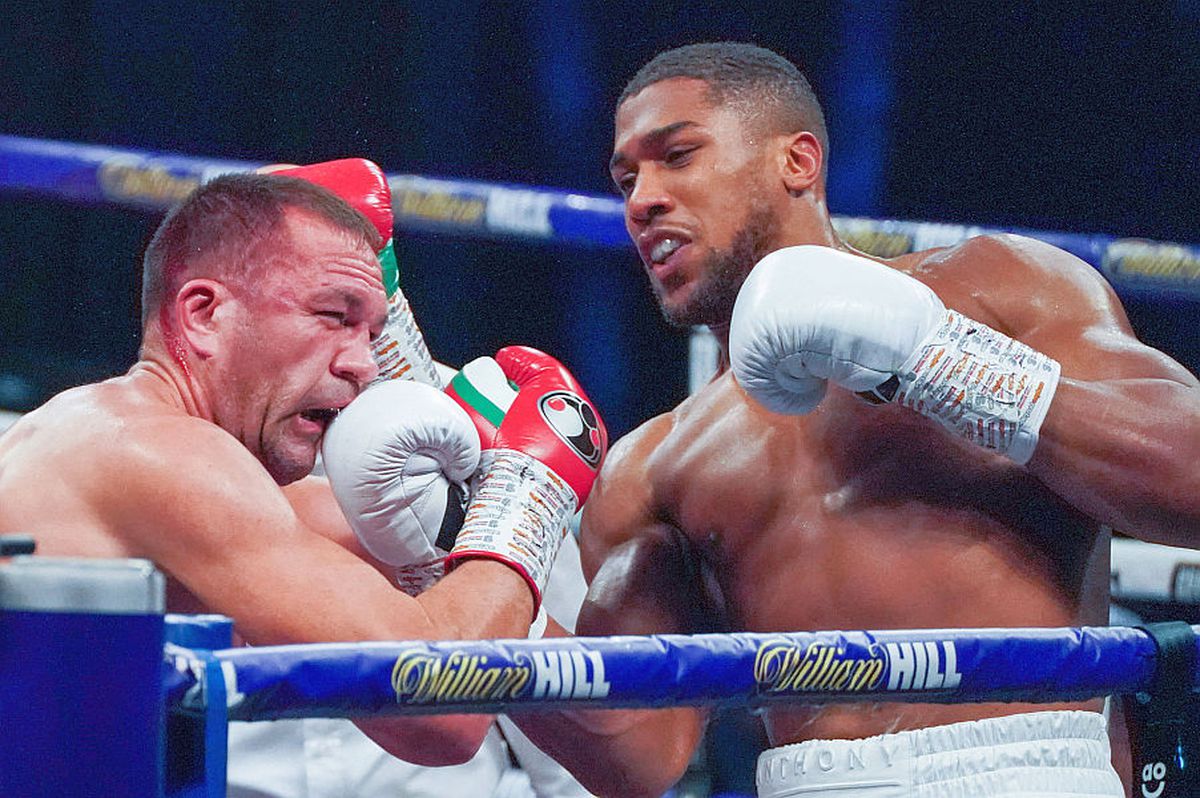 VIDEO + FOTO Anthony Joshua, KO devastator în meciul cu Kubrat Pulev! Cine l-a provocat imediat după: „A făcut pe el în direct la TV”
