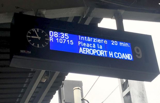 VIDEO+FOTO Cum decurge o călătorie cu trenul de la Gara de Nord la Aeroportul „Henri Coandă” » Întârzieri chiar din prima zi!