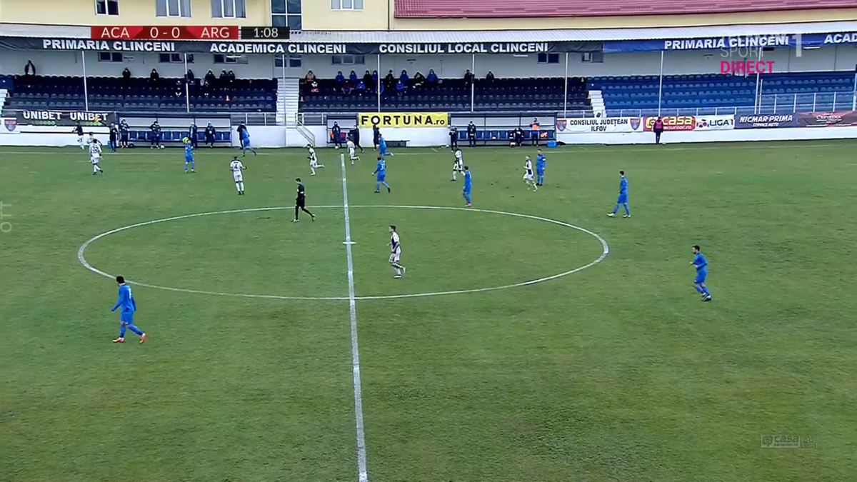 ACADEMICA CLINCENI - FC ARGEȘ 1-0. VIDEO Echipa lui Ilie Poenaru își continuă forma bună! Victorie obținută pe final cu FC Argeș