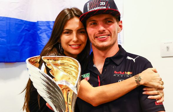 Max Verstappen a sărbătorit titlul mondial în brațele iubitei cu 9 ani mai mare