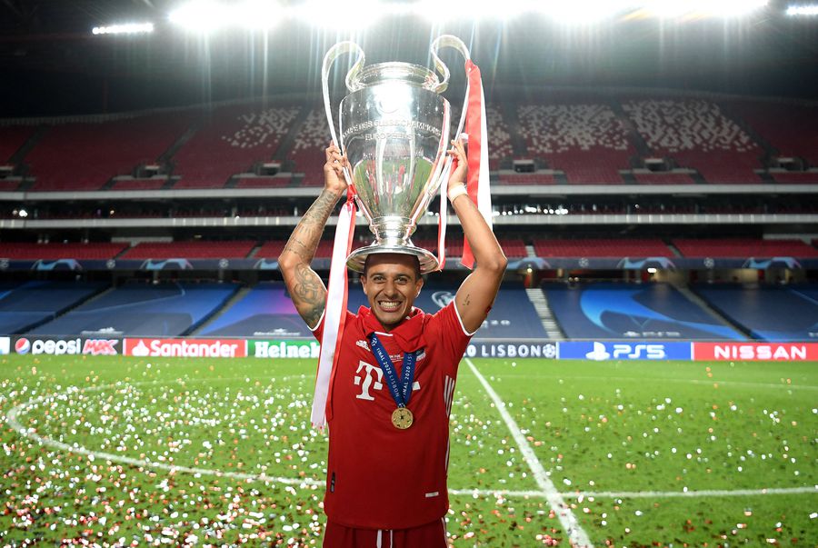 În 2020, Thiago a câștigat UEFA Champions League cu Bayern, Hansi Flick fiind antrenorul bavarezilor la acel moment // FOTO: Imago Images Thiago Alcantara, ofertat de adversara din LaLiga! Spaniolul a răspuns rapid
