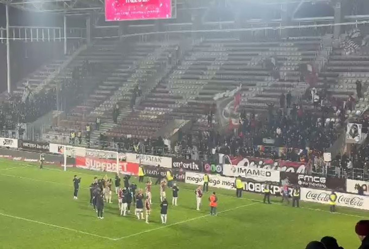 Imagini de la finalul meciului Rapid - Oțelul
