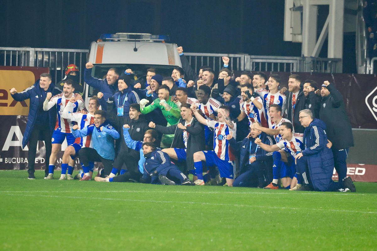 Imagini de la finalul meciului Rapid - Oțelul