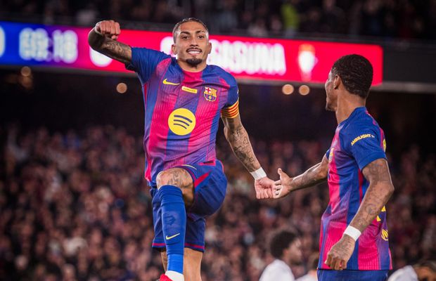 Liderul Barcelona o învinge și pe Osasuna în etapa #16 din La Liga » Brazilianul Raphinha a adus cele 3 puncte pentru catalani