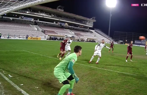 Două faze de penalty în CFR Cluj - Academica Clinceni: ce a decis arbitrul