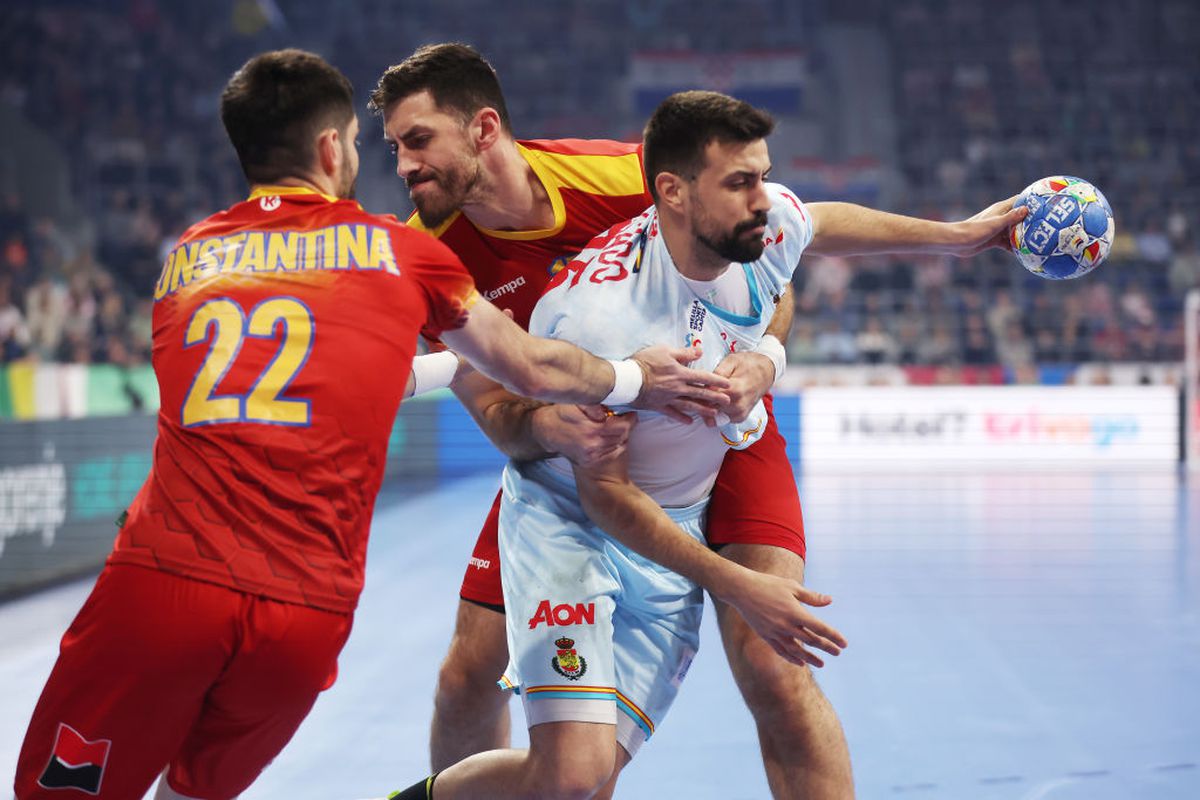 Cele mai spectaculoase imagini din România - Spania, duel la Campionatul European de handbal masculin