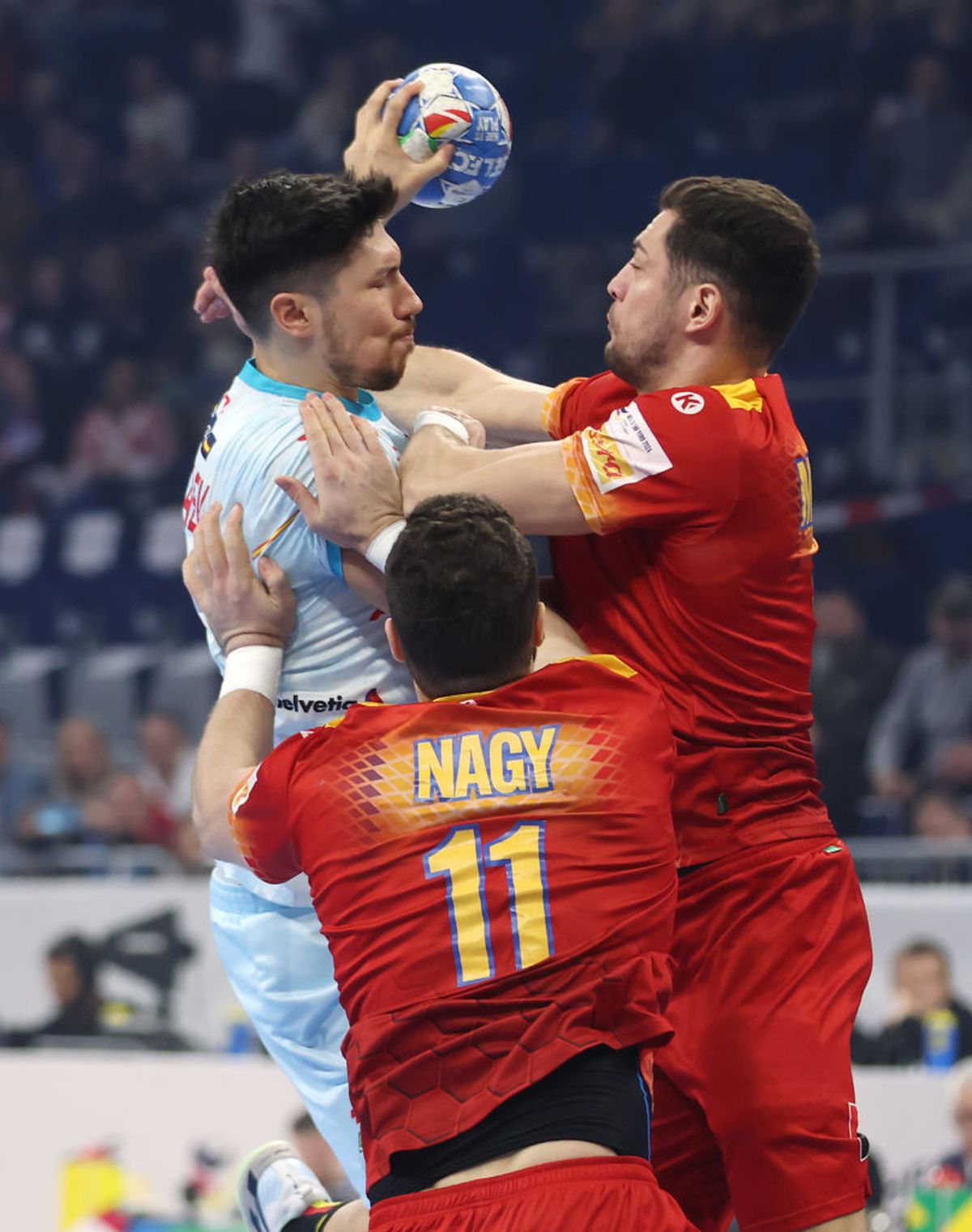 Cele mai spectaculoase imagini din România - Spania, duel la Campionatul European de handbal masculin