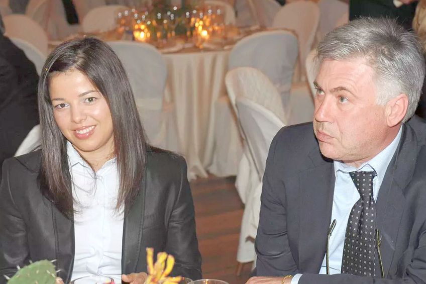 Marina Crețu și Carlo Ancelotti. Foto: Libertatea