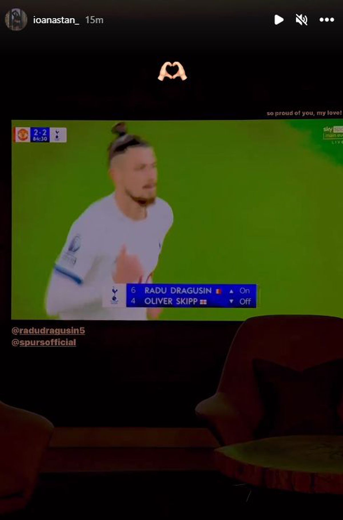 Faza care a împărțit fanii în două » A greșit sau nu Drăgușin în Manchester United - Tottenham? Impresarul Florin Manea nu s-a putut abține și a intervenit